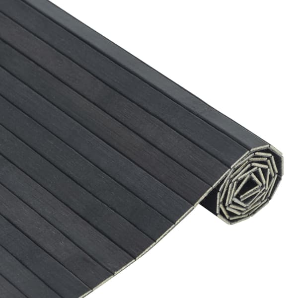 vidaXL Suorakulmainen matto, harmaa, 70x100 cm, bambu