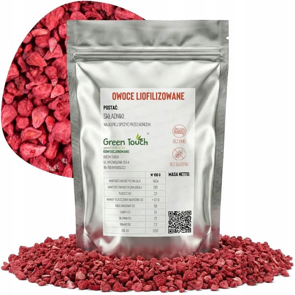 Hallon lyofiliserade granuler klass A färsk 100 g