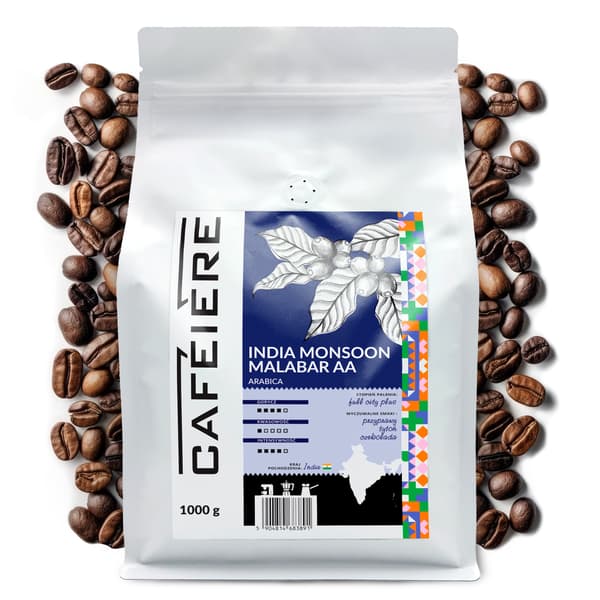 Kaffebønner CAFEIERE Arabica India Monsoon Malabar AA, 1kg
