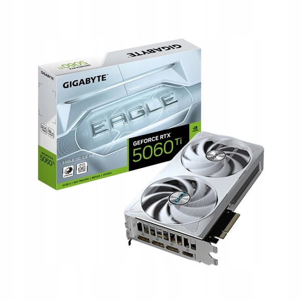 Gigabyte RTX 5060 Ti Eagle OC ICE 8 GB Vitt Grafikkort