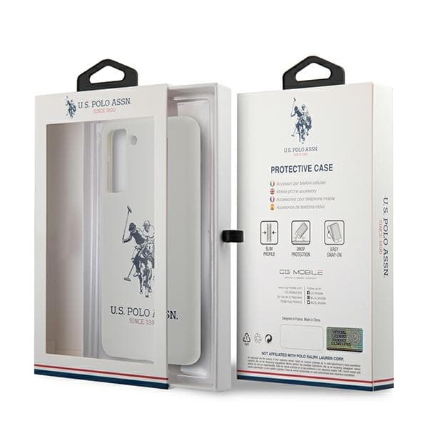 US Polo USHCS21SSLHRWH S21 G991vit/vit silikonlogotyp