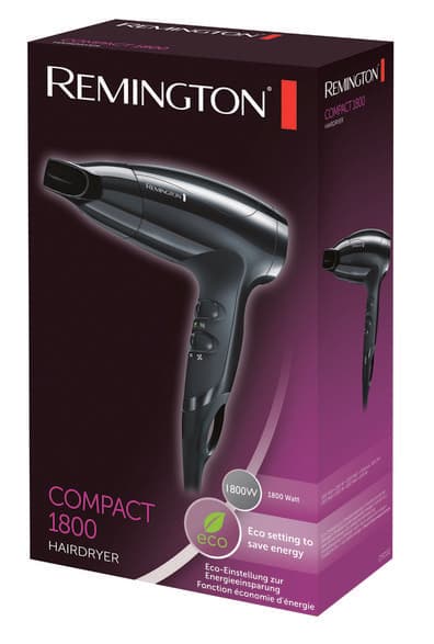 REMINGTON Compact 1800 D5000 Hårtork Svart