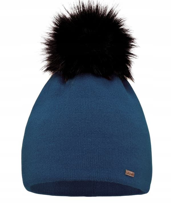 Glat varm hue med stor pompon Jeans A13