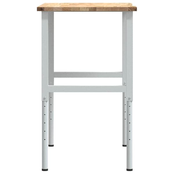 vidaXL arbejdsbord, 100x60x(71,5-98) cm, egetræ