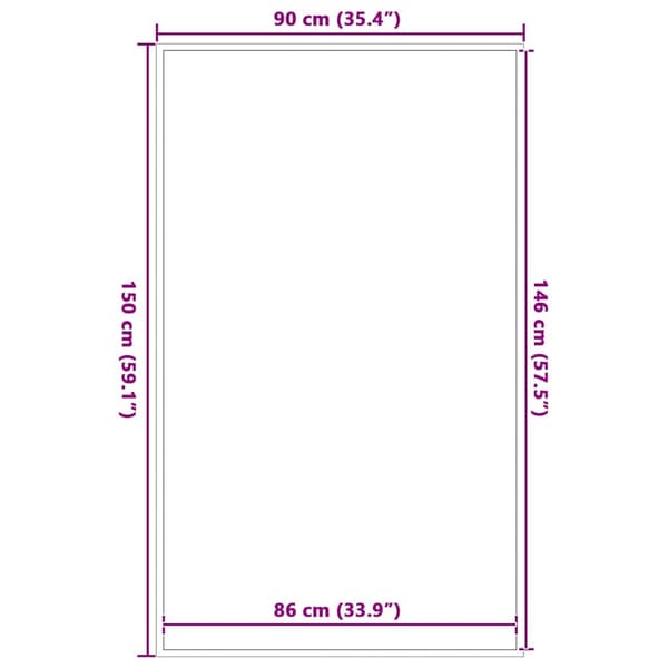 vidaXL dørmåtte brun 90x150 cm