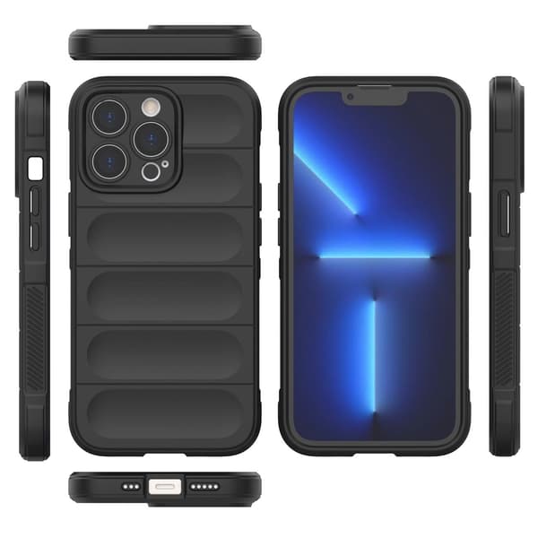 Magic Shield-skal till iPhone 13 Pro Max flexibelt armerat skal mörkblått