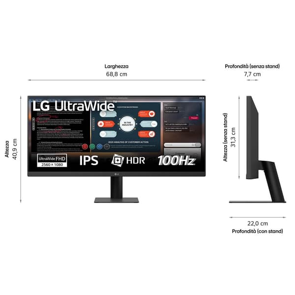 LG 29U511A-B LED-näyttö, musta