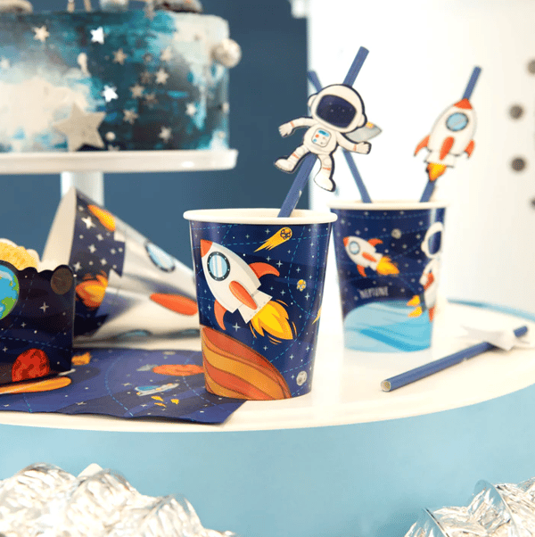 Space Stars Party papkrus 220ml 8 stk.