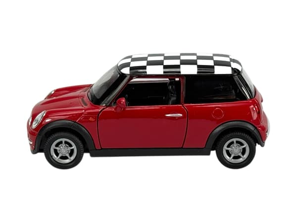 WELLY MINI COOPER RUUTULAUDALLA PUNAINEN 1:34 49766