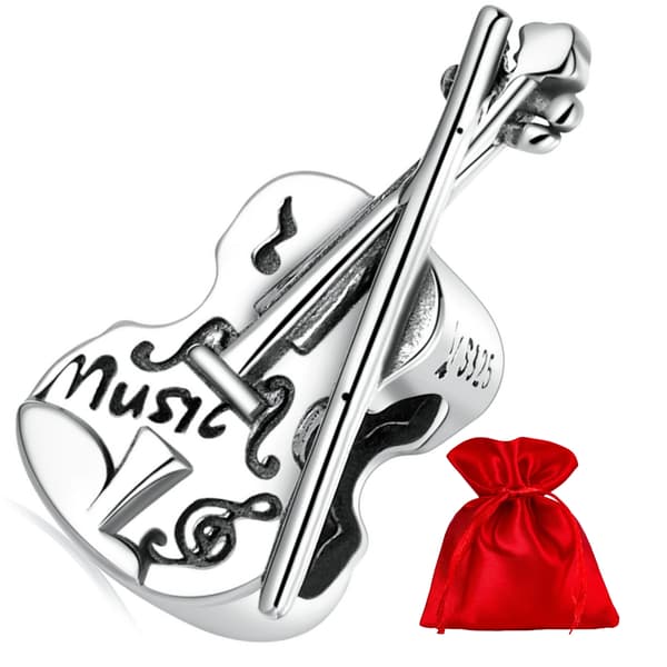 Fiol för musiker silverberlock pärlor silver 925