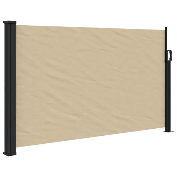 vidaXL Utdragbar sidomarkis beige 120x600 cm