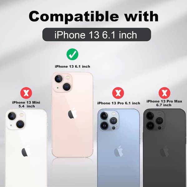 ETUI TIL APPLE IPHONE 13 6,1" SORT SEMI-TRANSPARENT MAT A2482