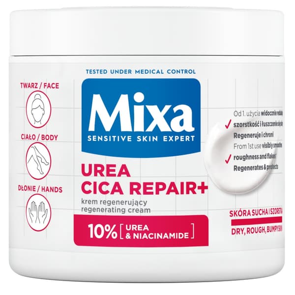 Mixa Regenererande ansiktskräm händer och kropp 400 ml urea Cica Repair+