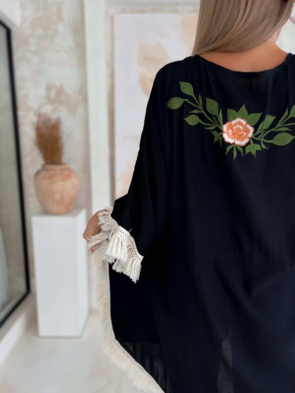 BADSARONG MIA KORT SVART