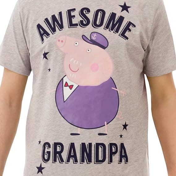 Herrpyjamas PEPPA PIG i grått, storlek XL