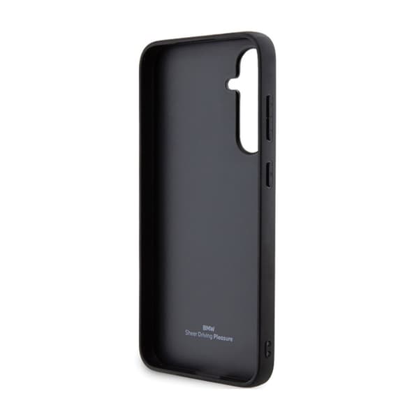 BMW Læder Hot Stamp - Samsung Galaxy S23 FE Etui (Sort
