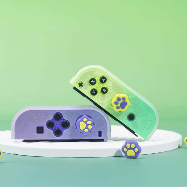 NINTENDO SWITCH LITE OLED-KNAPPSKÅL, SILIKONKATTTASAR x4