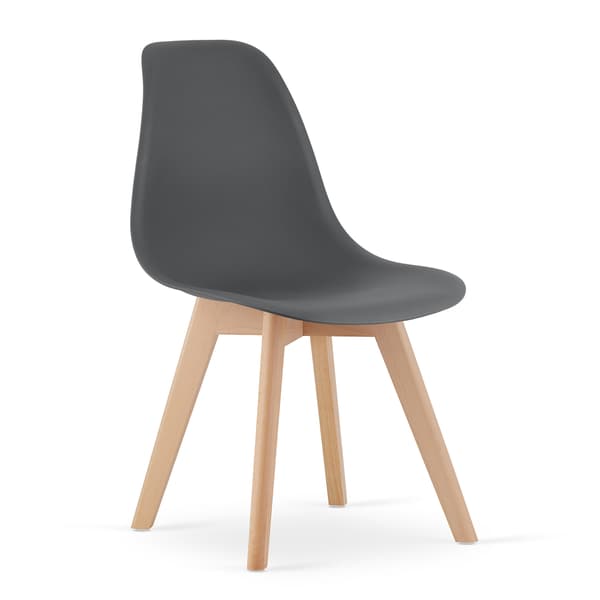 KITO stol mørkegrå / naturlige ben x 3