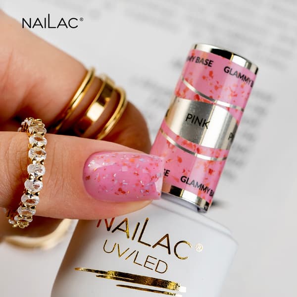 Glammy Base Pink NaiLac 7ml Gummibase