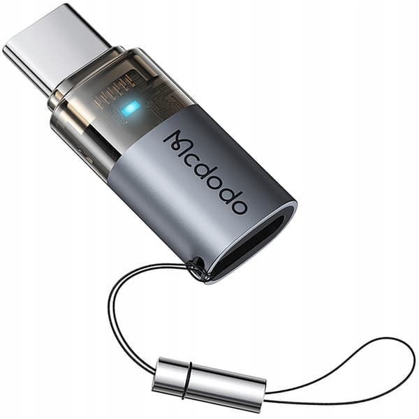 MCDODO USB-C ADAPTER USB TYPE C TIL LIGHTNING IPHONE 17 PRO LED