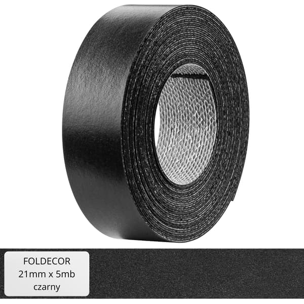Reunaliista musta melamiini kuumaliimalla 21 mm (5 m)