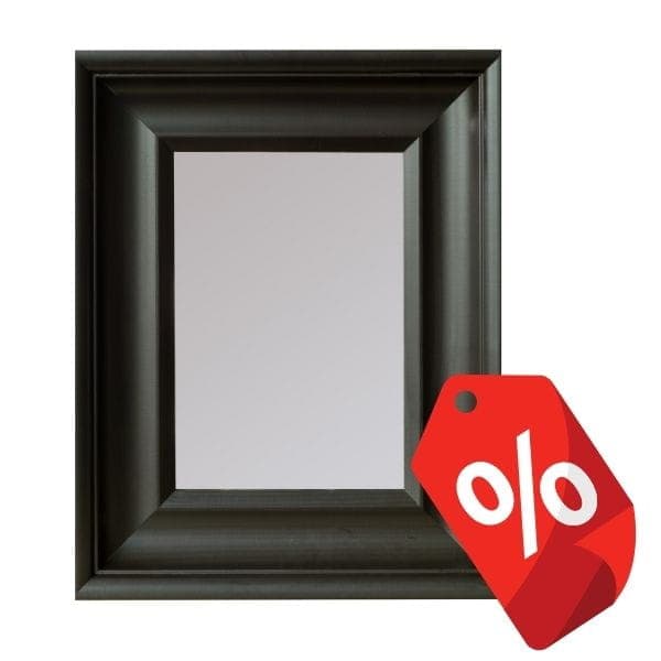 BD art Rektangulär träspegel klassisk 36x45 cm svart