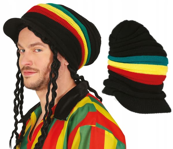 Rastakeppi musta värillinen reggae Jamaican karnevaaliasu pallo