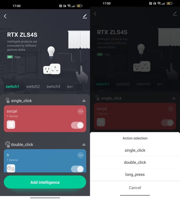 4P Fjärrkontroll 12 Scener Touch Switch ZigBee Tuya
