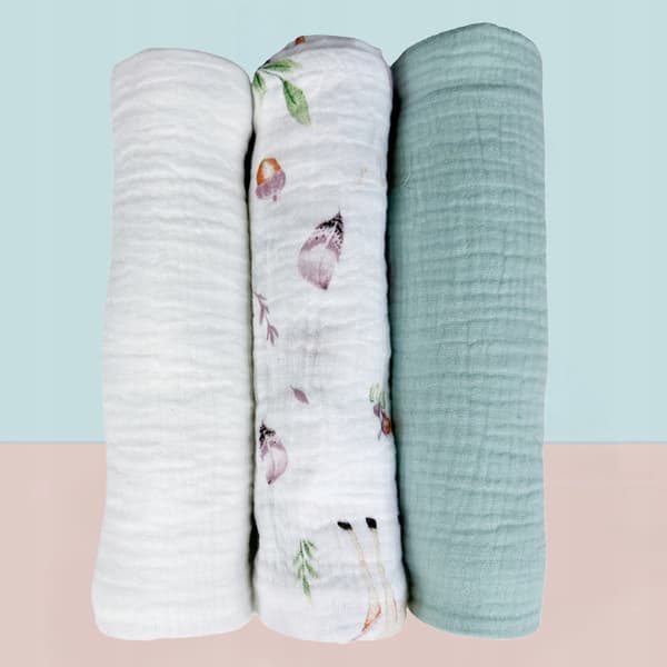 Plumeri Muslin Bleer Sæt med 3 Farver 70x70 cm