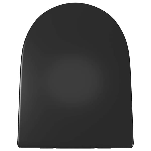 vidaXL toiletsæde, blød lukning, med hurtigudløser, sort