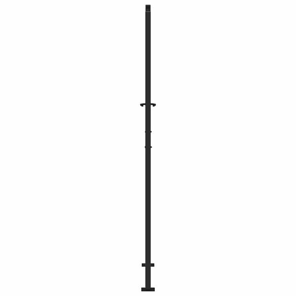 vidaXL havelåge sort 105x205 cm stålbladmønster