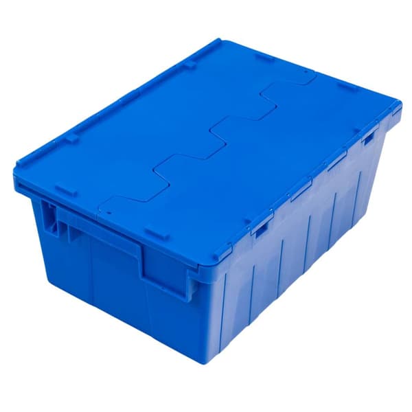 Mega-M transportbeholder lukket 60x40x25 cm blå plast