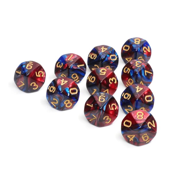 Shadowburg RPG-tärningar Tiosidiga D10-tärningar 0-9