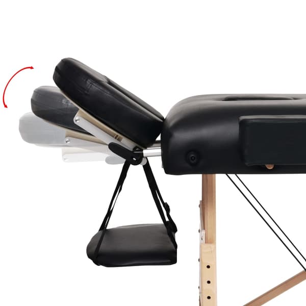 vidaXL foldbar massagebriks 10 cm tyk 2-zoner sort