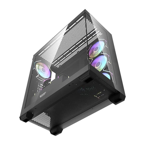Darkflash DS900 Tietokonekotelo (Musta) + 7 ARGB-tuuletinta