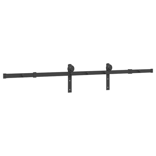 vidaXL Skjutdörrsinstallationssystem 183 cm stål svart