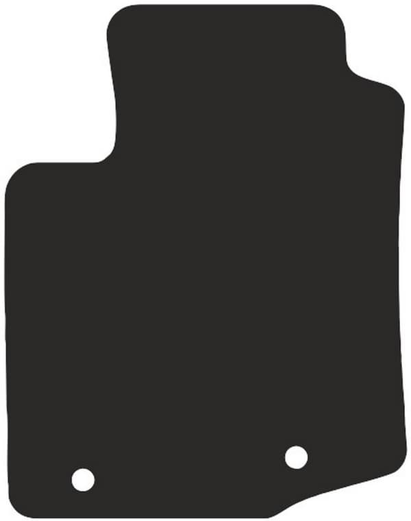 polyamid førermåtte med gummibagside til Toyota Aygo II hatchback 2014-