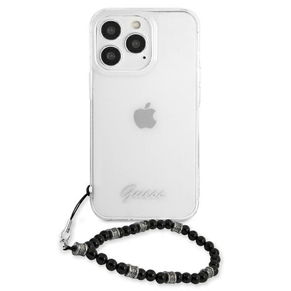 Guess GUHCP13XKPSBK iPhone 13 Pro Max6.7 läpinäkyvä kovakuori, musta helmi
