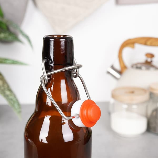 Glasflaske med klemme 340 ml
