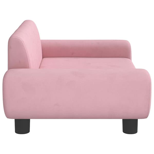 vidaXL Hundbädd, Rosa, 70x45x33 cm, Sammet