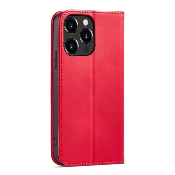 Magneetti Fancy Case iPhone 14 Pro -läppäkotelo, punainen