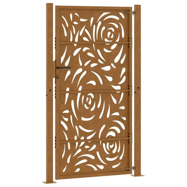 vidaXL havelåge 105x180 cm rustfrit stål flammemønster