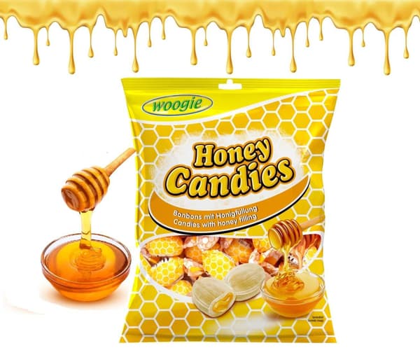 Woogie honungsgodisar med honungsfyllning 150 g