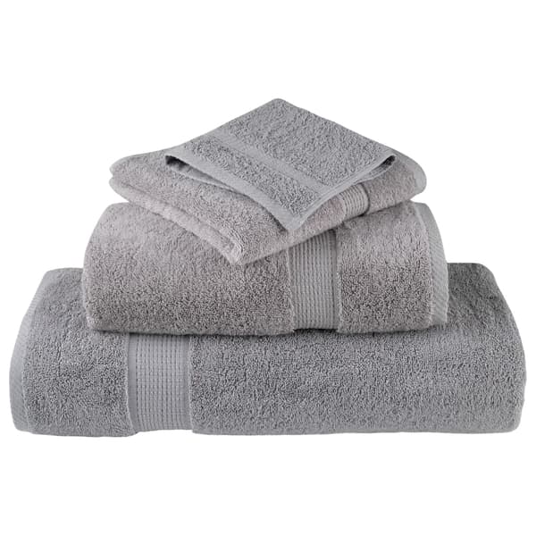 vidaXL Premium-pyyhkeet SOLUND, 4 kpl, harmaa, 100x200 cm