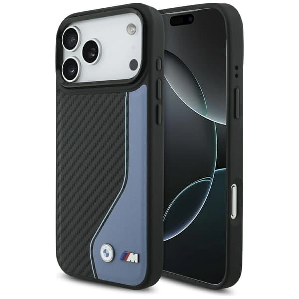 BMW M Carbon Logo MagSafe -kotelo iPhone 17 Pro Maxille - sininen