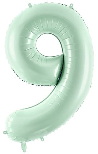 Nummer 9 NINE Folieballon Grøn 72cm