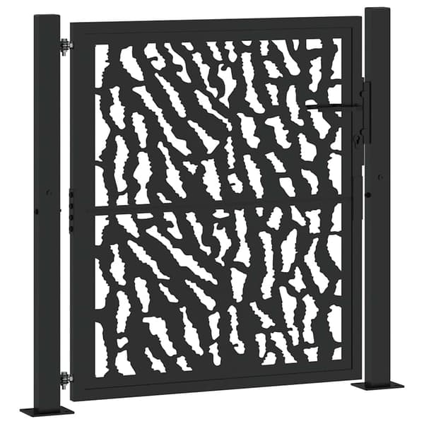 vidaXL havelåge sort 105x106 cm stålkonstruktion