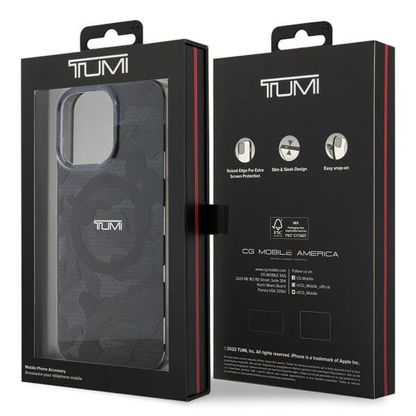 Tumi TUHMP15LDLCAG iPhone 15 Pro 6.1 grått/grått hårt skal Camo Print MagSafe