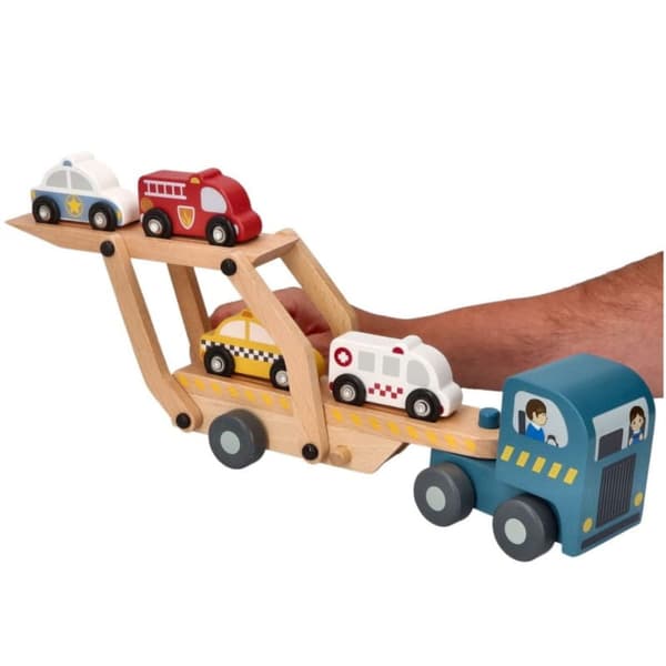 Træbjærgningsvogn med redningsbiler, Adam Toys