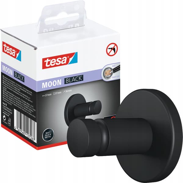 TESA Moon Black håndklædekrog